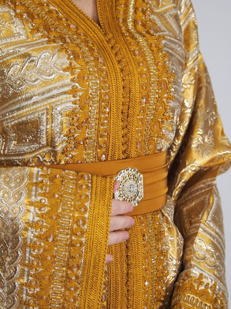Caftan Brocard Shams — Dorée Sfifa & Aakad