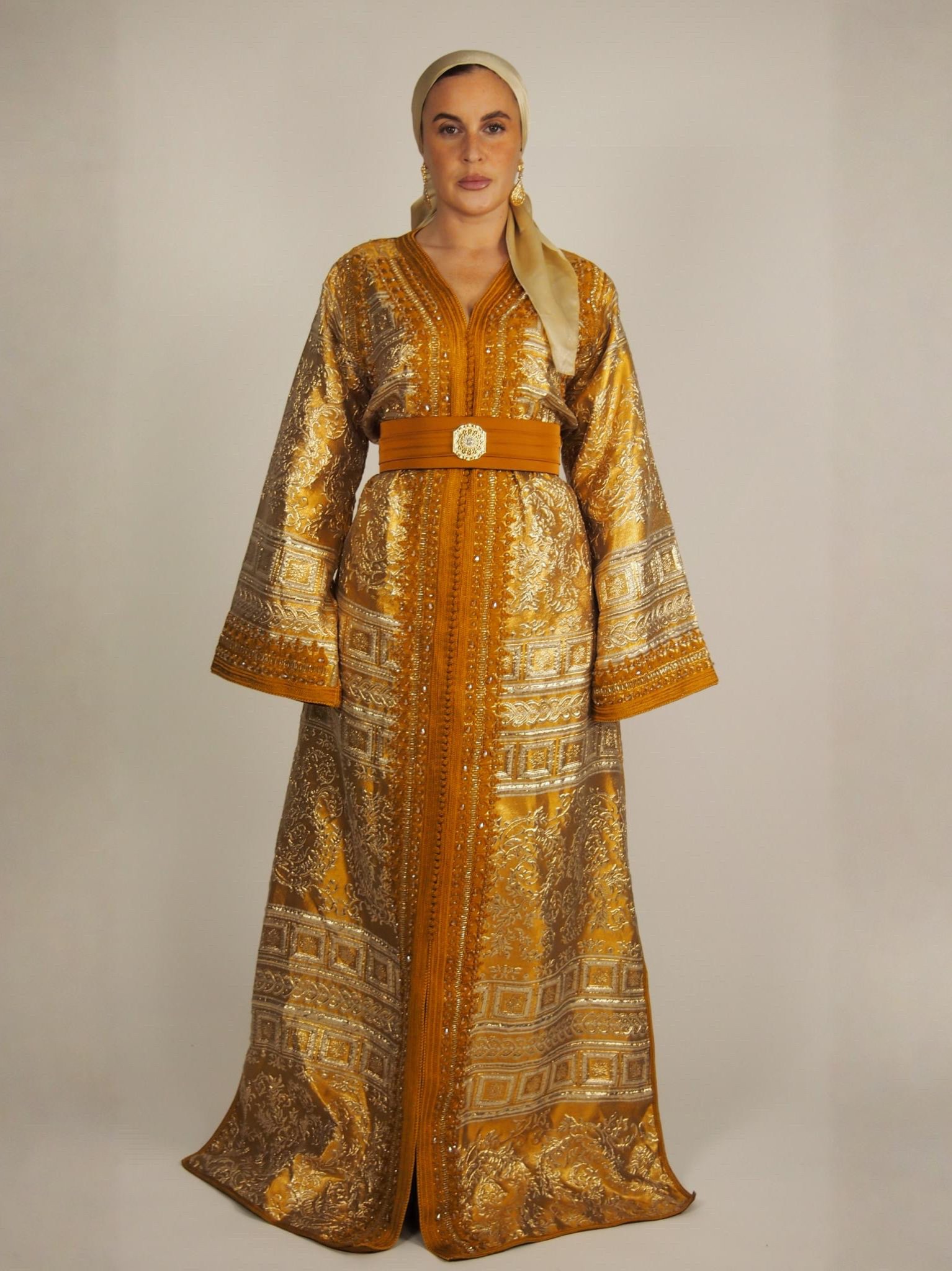 Caftan Brocard Shams — Dorée Sfifa & Aakad – Image 3