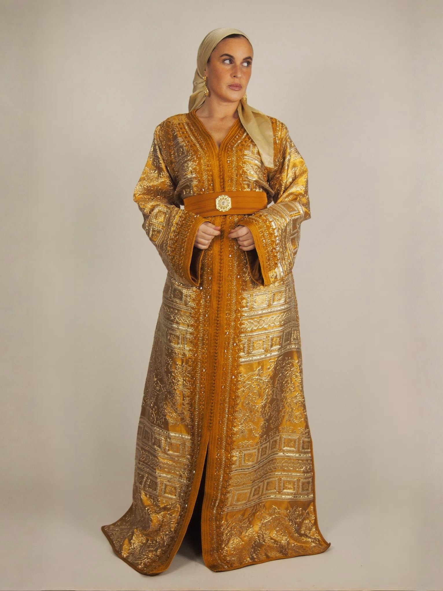 Caftan Brocard Shams — Dorée Sfifa & Aakad – Image 4