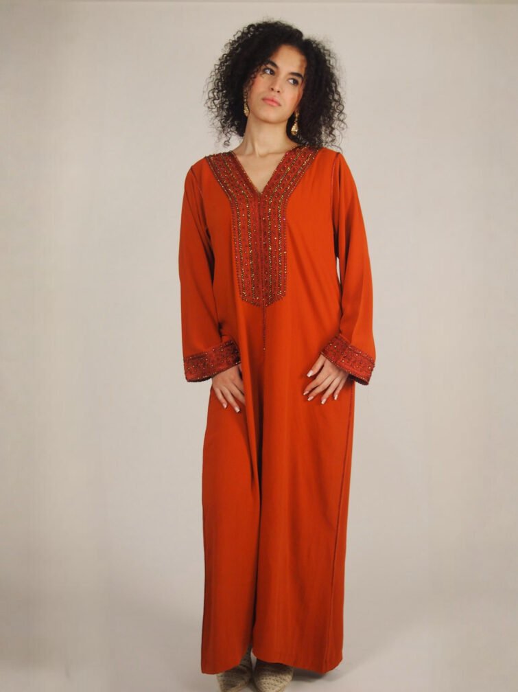 Gandoura Safiya — Crêpe Brodée