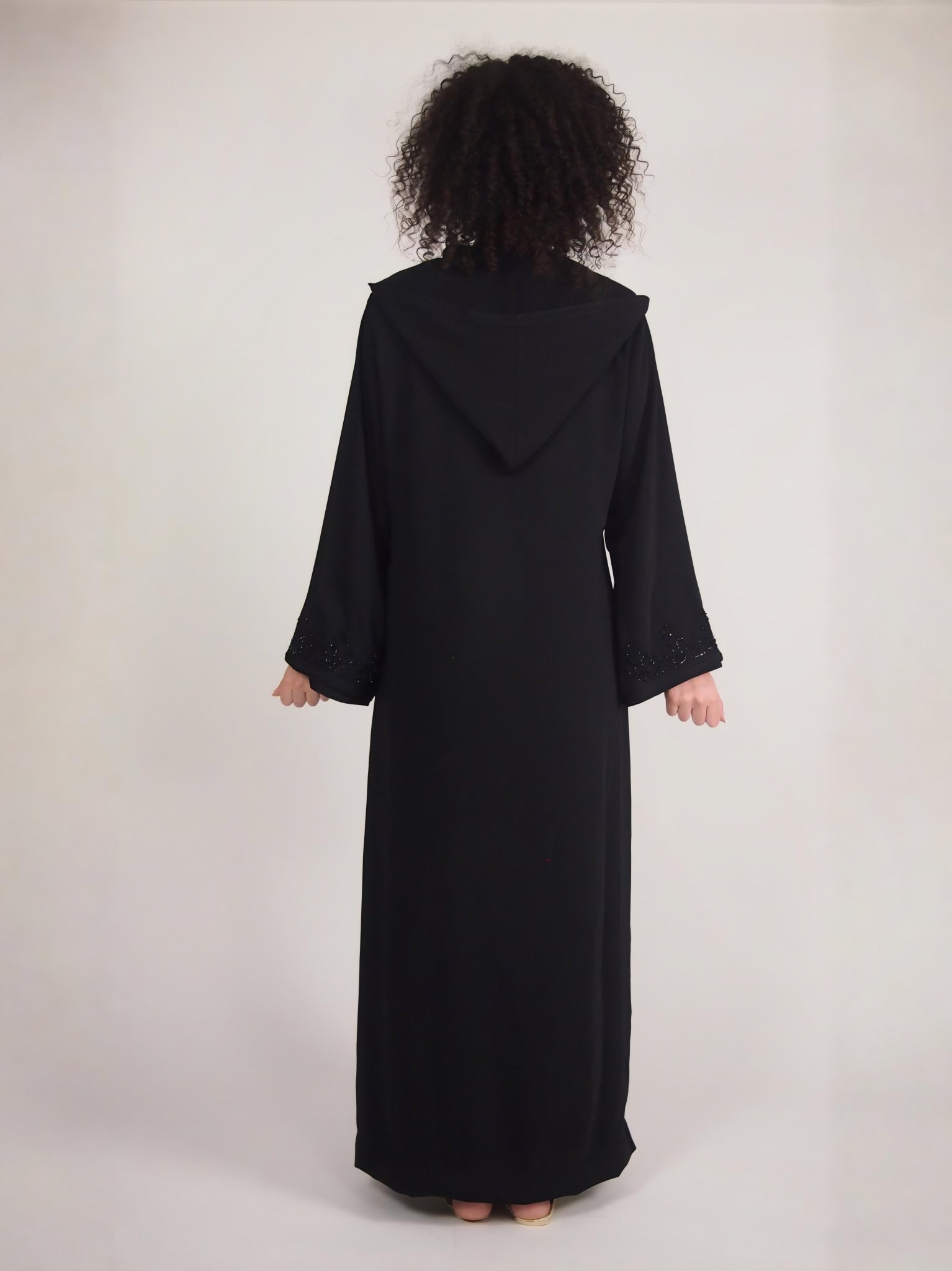 Jellaba Double Baraka — Crêpe avec Capuche – Image 7