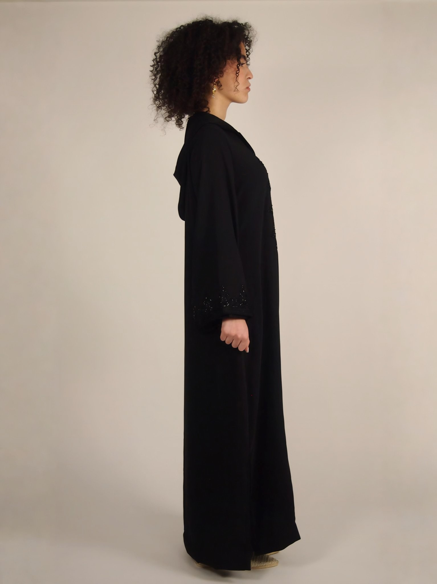 Jellaba Double Baraka — Crêpe avec Capuche – Image 6