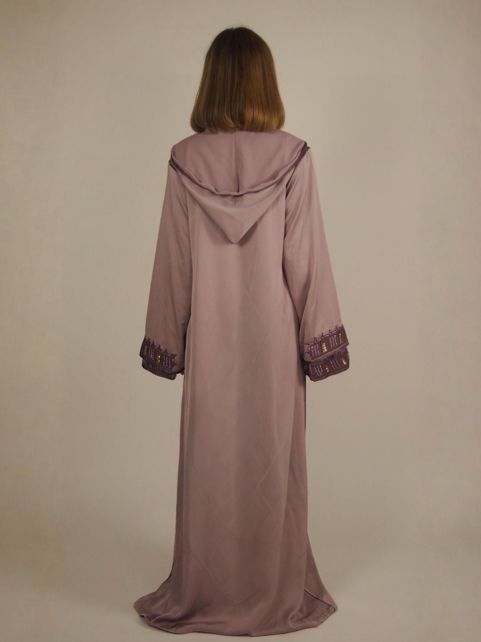 Jellaba Double Fajr — Crêpe avec Capuche – Image 8