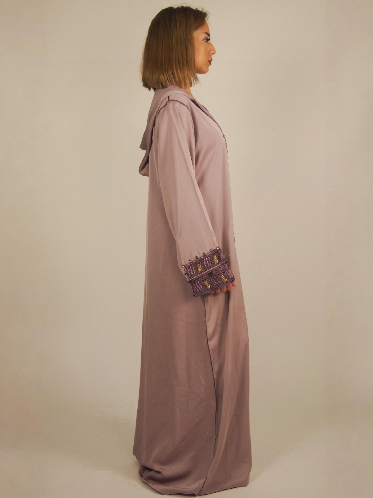 Jellaba Double Fajr — Crêpe avec Capuche – Image 9