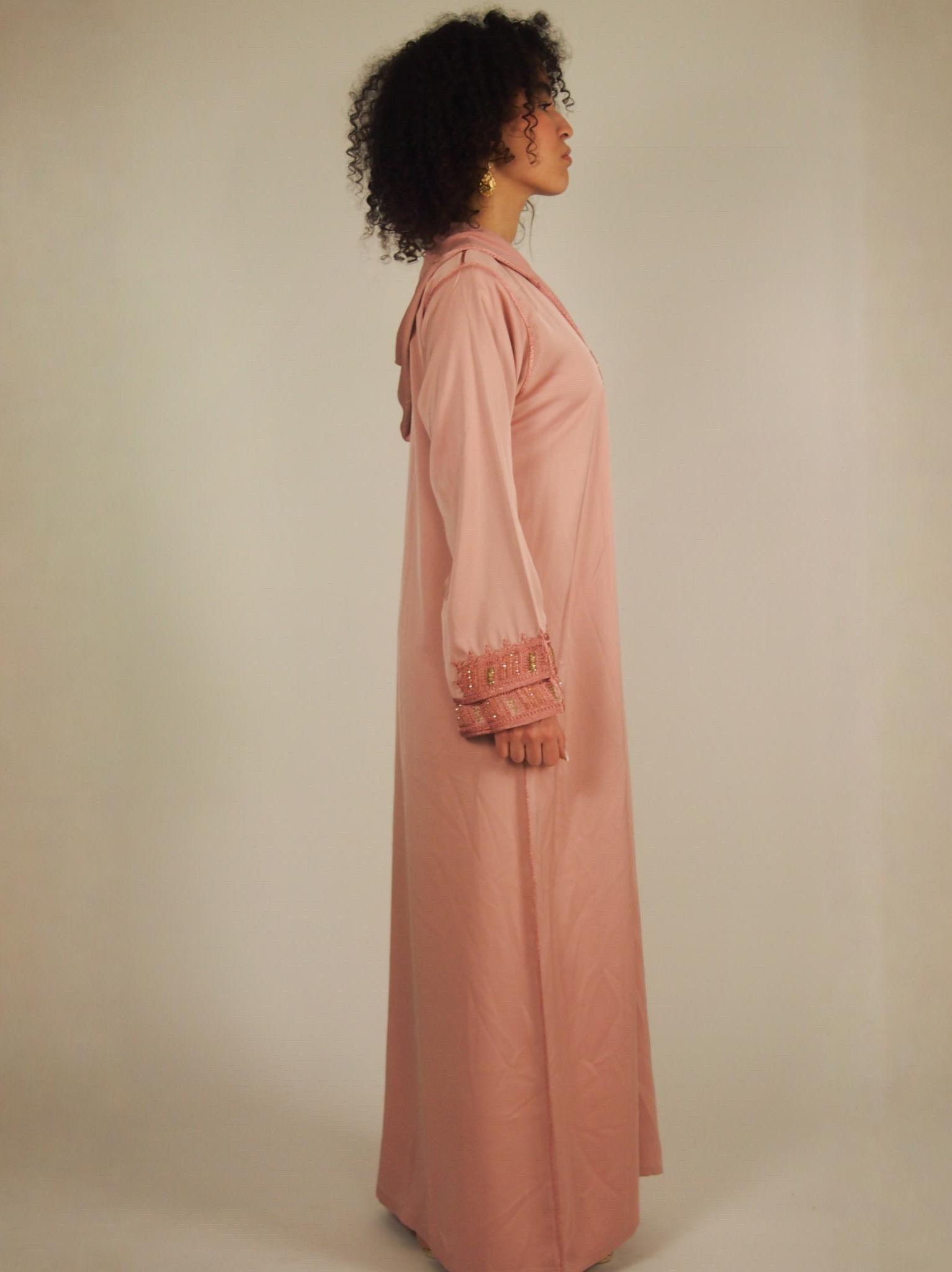 Jellaba Double Fajr — Crêpe avec Capuche – Image 2