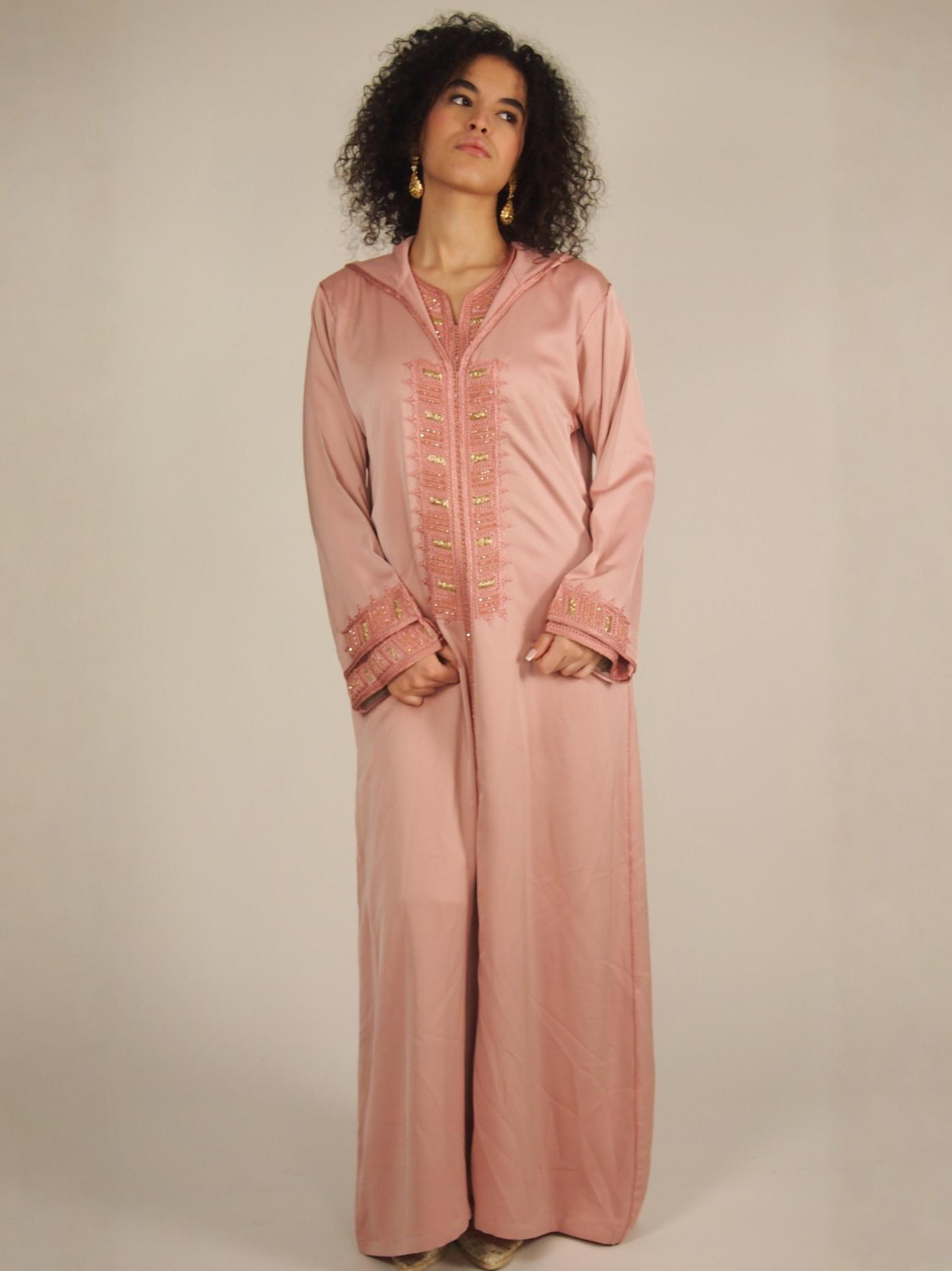 Jellaba Double Fajr — Crêpe avec Capuche – Image 3