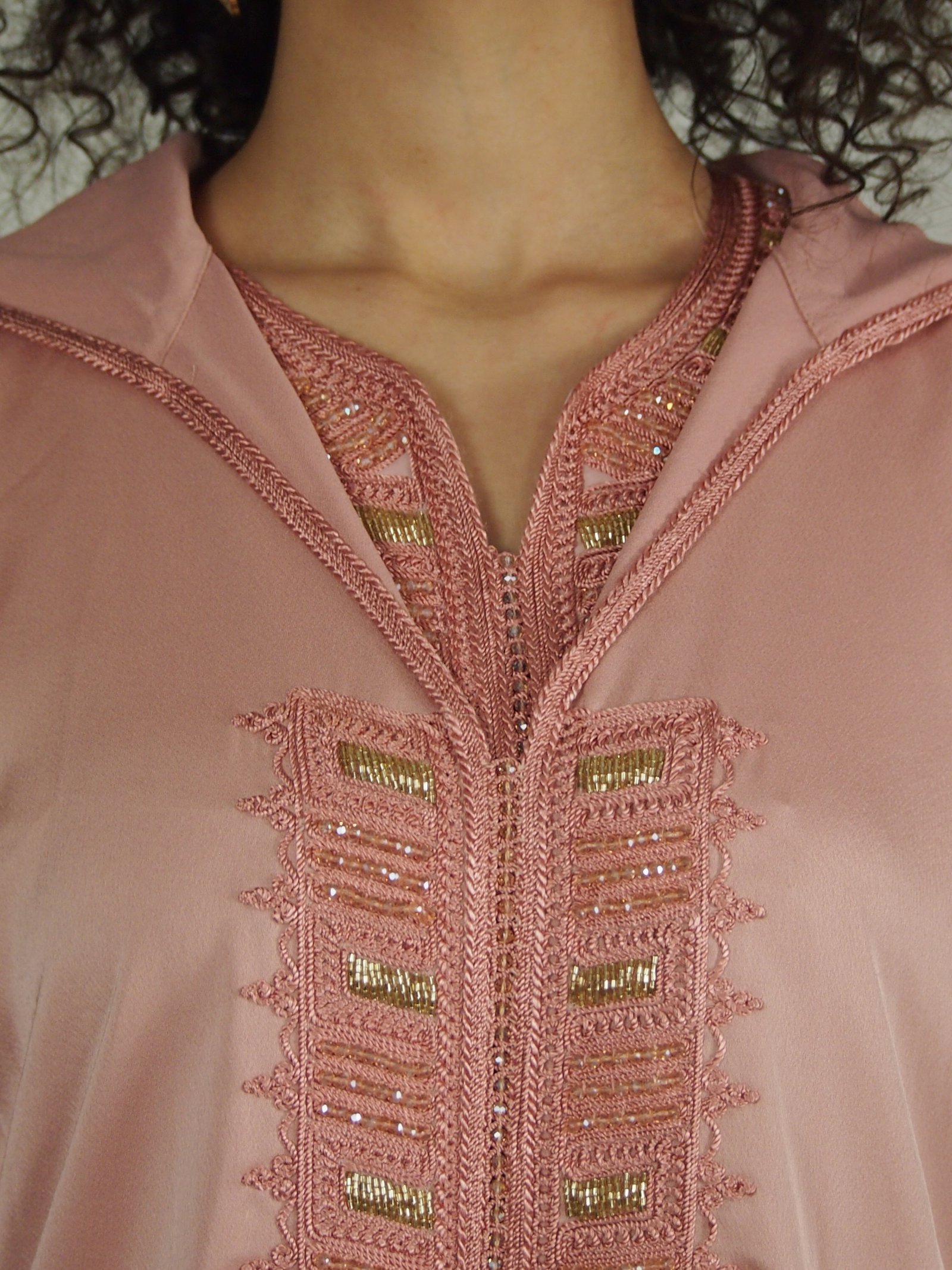 Jellaba Double Fajr — Crêpe avec Capuche – Image 4