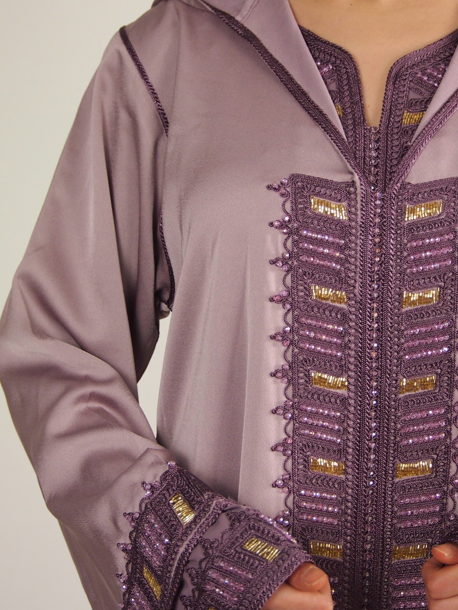 Jellaba Double Fajr — Crêpe avec Capuche – Image 6