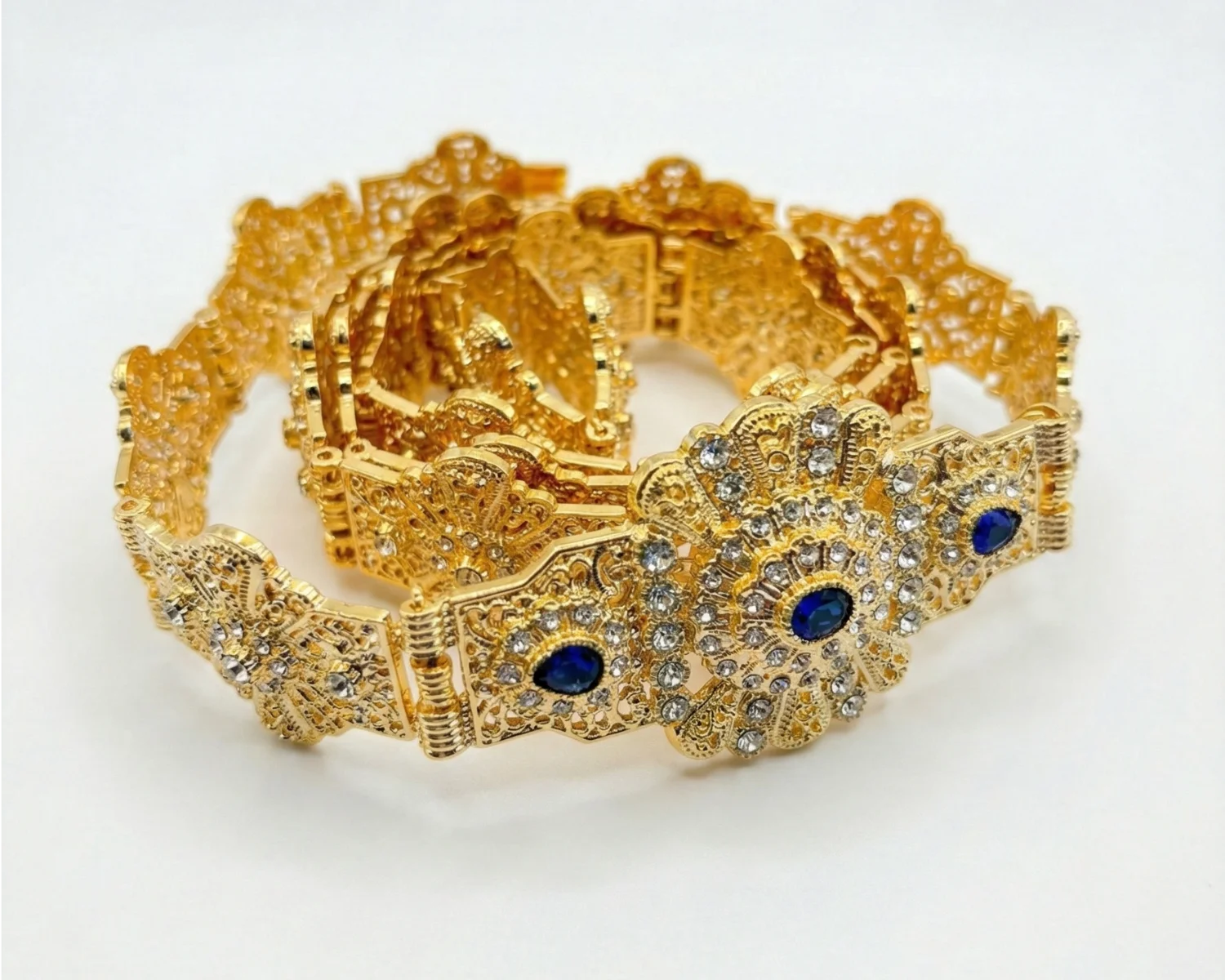 Ceinture Mdamma Filigrane Ovale — Perle Bleue