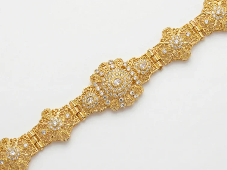 Ceinture Mdamma Filigrane Ovale — Perle Blanche